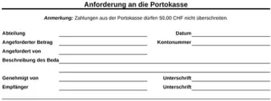 anforderung-an-die-portokasse