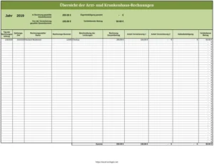 arztrechnungen-uebersicht-gesundheitskosten-excel