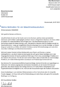 bewerbung-vorlage-maschinenbau-studium
