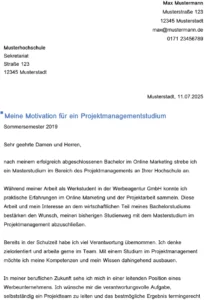 bewerbung-vorlage-projektmanagement-studium