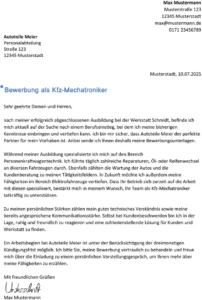 bewerbungs-vorlage-kfz-mechatroniker-berufseinstieg