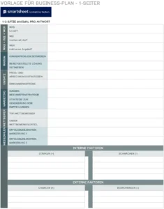 business-plan-ein-seite-word