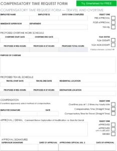 compensatory-time-request-form-vorlage