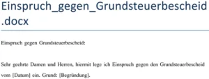 einspruch-gegen-grundsteuerbescheid-erstellen
