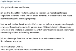 empfehlungsschreiben-und-bewerbung-vorlage