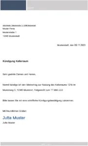 kuendigung-eines-kellerraums-vorlage