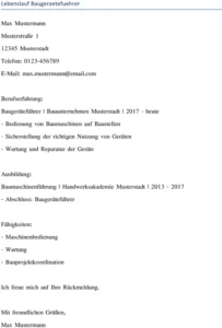 lebenslauf-baugeraetefuehrer-vorlage