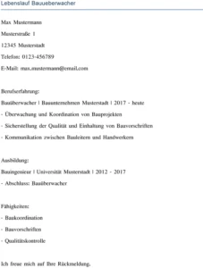 lebenslauf-bauueberwacher-in-word