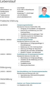 lebenslauf-fuer-zerspanungsmechaniker