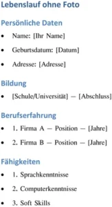 lebenslauf-ohne-foto-mit-vorlage