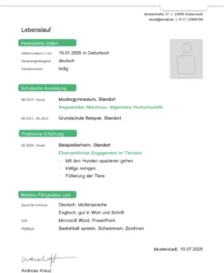 lebenslauf-vorlage-fuer-schuelerpraktikum