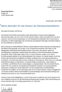motivationsschreiben-betriebswirtschaftslehre-vorlage