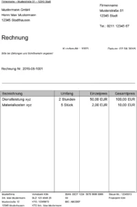 rechnungsvorlage-fuer-kleinunternehmer-organisation-gestalten