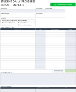 student-daily-progress-report-vorlage