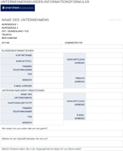 unternehmenskunden-informationsformular
