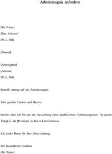 word-vorlage-arbeitszeugnis-anfordern